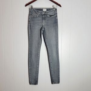 4/$20 Daily Ritual Gray Low Rise Stretch Skinny Jeans Size 24 Long